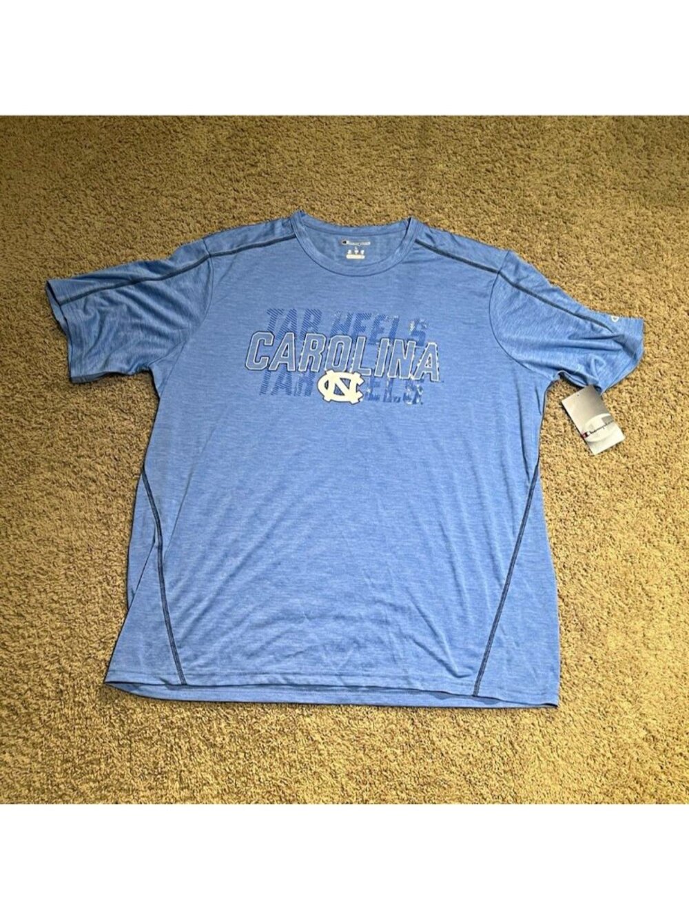 Champion North Carolina Tar Heels UNC Blue T-Shirt NCAA Fan Apparel Size L